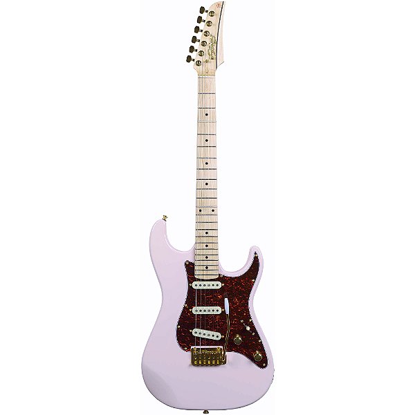 Guitarra Seizi Katana Yoru Pink Shell Gold c/ Bag