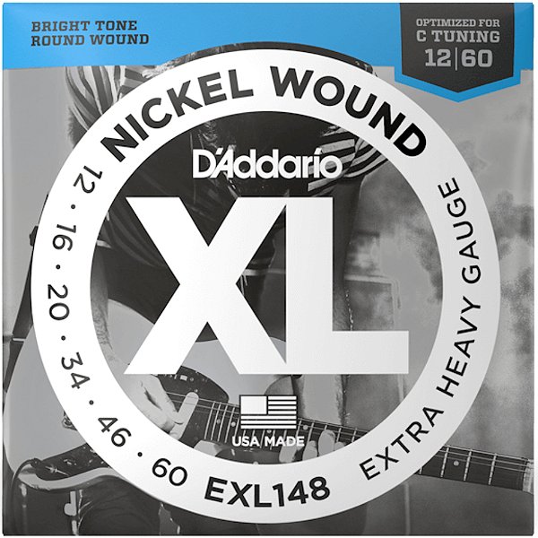 Encordoamento Guitarra D'Addario 012-060 EXL148 Extra Heavy