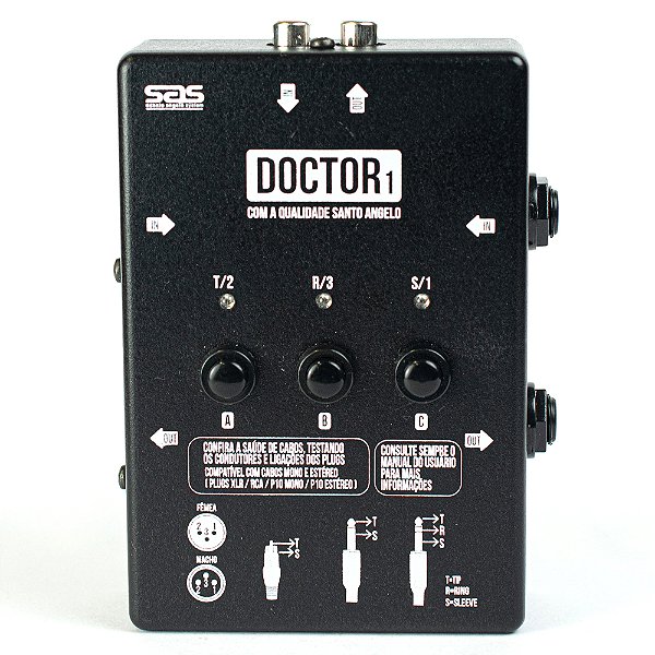 Testador de Cabos Santo Angelo Doctor 1 - XLR P10 TRS RCA