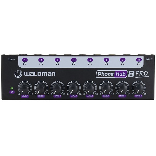 Amplificador para Fone de Ouvido Waldman PH-8P Phone Hub 8 Pro - 8 saídas