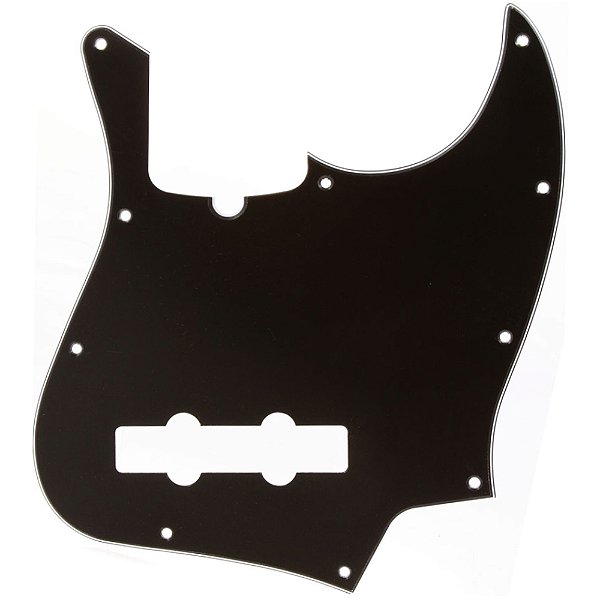 Escudo para Baixo Jazz Bass Preto 3 Camadas Dolphin 5631