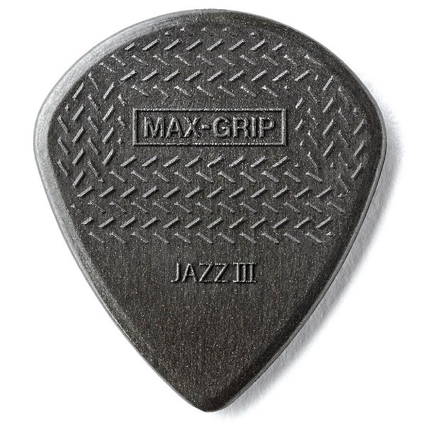 Palheta Dunlop 471P3C Max-Grip Jazz III Fibra de Carbono - unidade