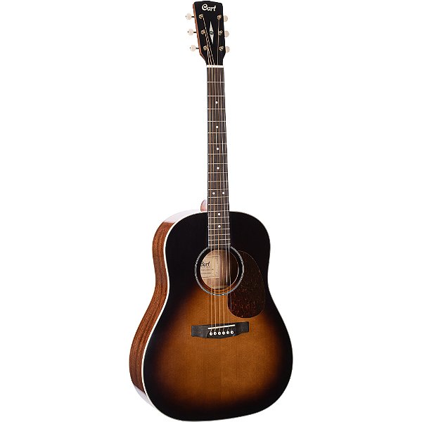 Violão Cort Earth 100SSF SB Solid Spruce Sunburst Folk - Fishman