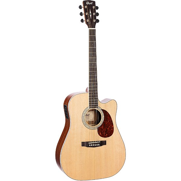 Violão Cort MR710F NS Natural Satin Solid Spruce Folk Cutaway - Fishman