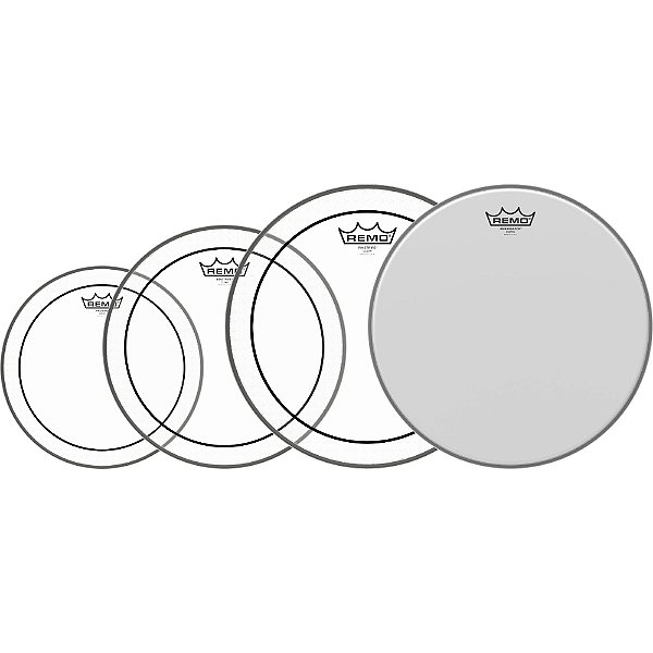 Kit de Peles Remo Pinstripe Transparente 10" 12" 14" Ambassador Porosa 14" PP-0110-PS