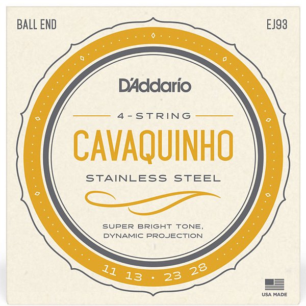 Encordoamento Cavaquinho D'Addario EJ93 Stainless Steel c/ bolinha