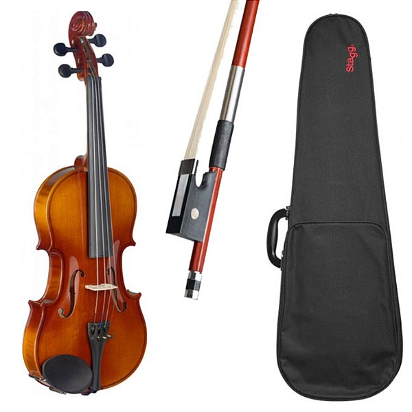 Violino 3/4 Stagg VN-3/4L Natural - Completo com Estojo e Arco