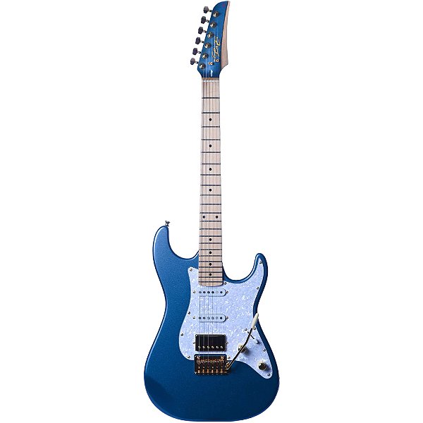 Guitarra Seizi Katana Musashi Pelham Blue Gold Maple c/ Bag