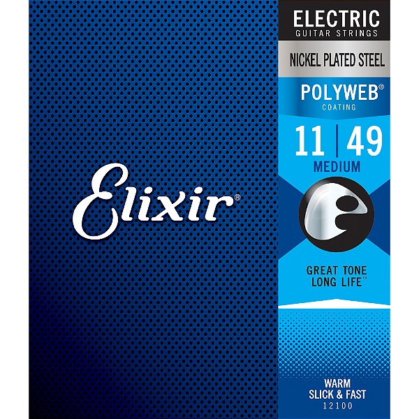 Encordoamento Guitarra Elixir 011-049 Polyweb Medium 12100