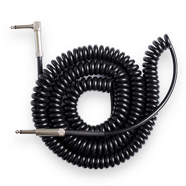 Cabo para Instrumento Santo Angelo Tornado 9,0m Espiral Preto - P10 Reto-L