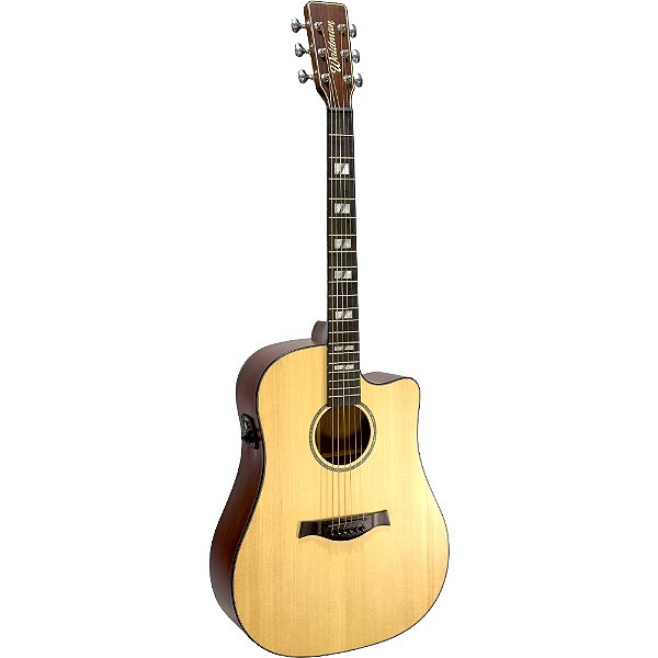 Violão Waldman DCEX-2041 N Folk Cutaway All Solid Natural Eletroacústico - c/ Bag