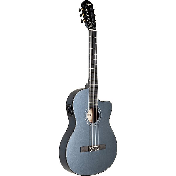 Violão Tagima Cartagena EQ Metallic Deep Silver Satin Nylon Flat Cutaway Eletroacústico