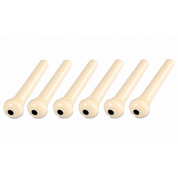 Pinos para Ponte Violão Aço Spirit Creme BPN-IV/BLK - 6 unidades