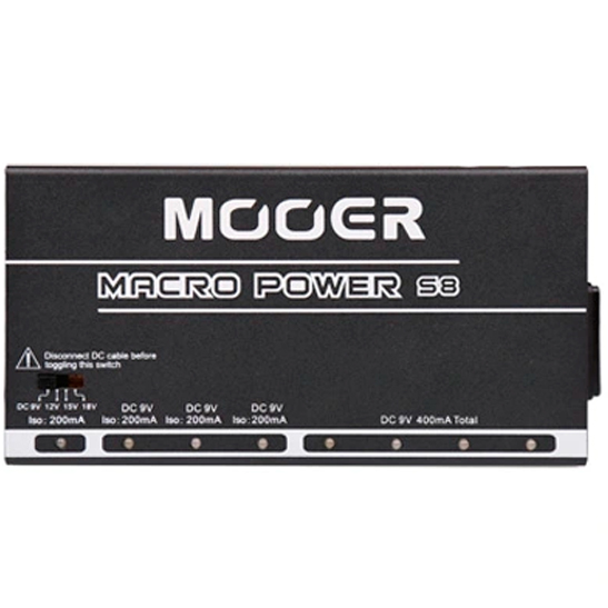 Fonte Mooer Macro Power 8 - 1200mA - 8 pedais - 9V 12V 15V 18V - MPS8