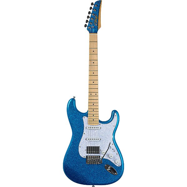 Guitarra Seizi Fun Katana Musashi Royal Blue Sparkle c/ Bag