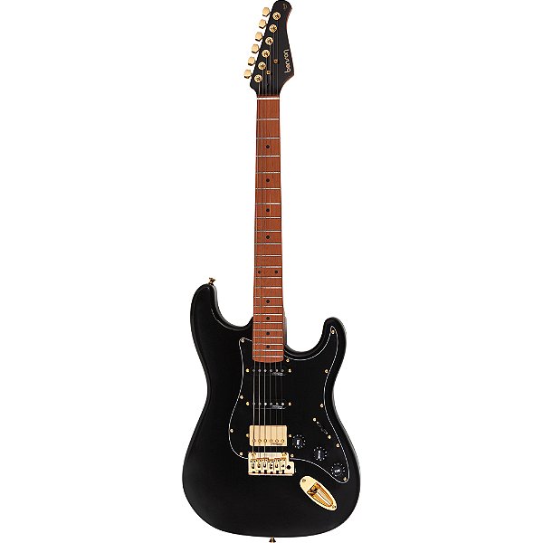 Guitarra Benson Strato HSS Hardy Series 902 Black Gold - S 902 M BK/BK - c/ bag