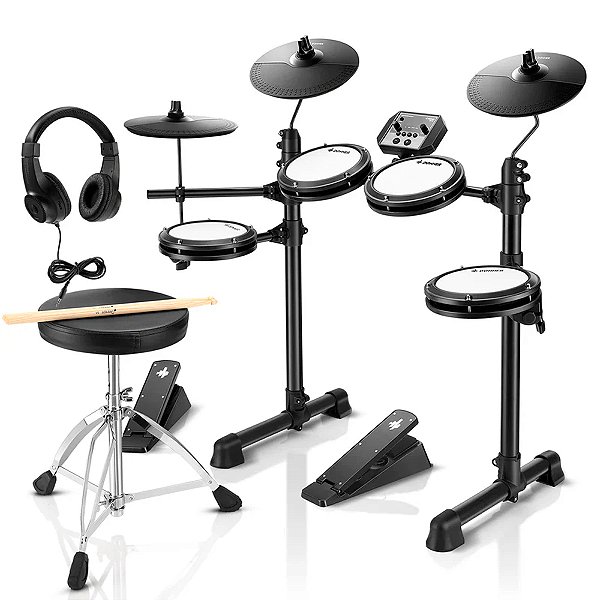 Bateria Eletrônica Donner DED-80 - 7 peças - c/ banco e fones