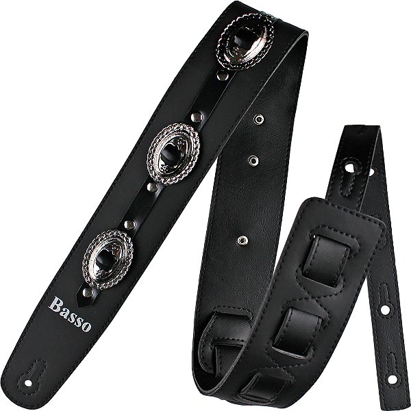 Correia Basso VT CT 01 Country Couro Sintético Preto 6cm