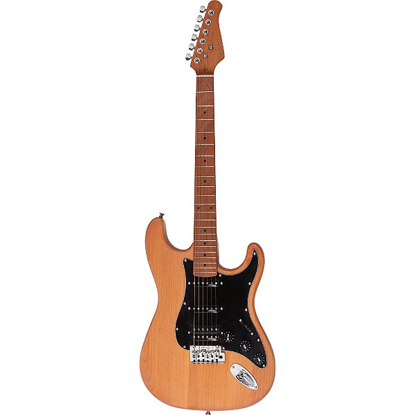Guitarra Benson Strato HSS Hardy Series 902 Natural Chrome - S 902 M NT/BK - c/ bag