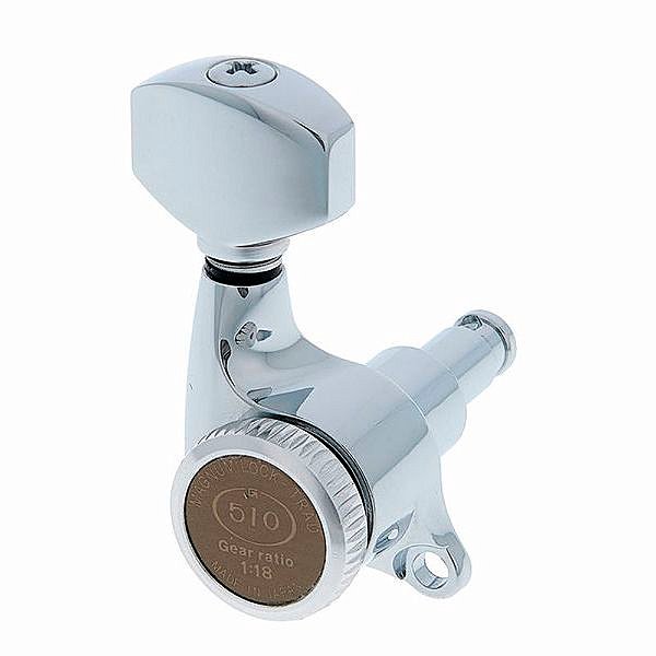 Tarraxas para Guitarra com Trava Gotoh SGS510-A07 MGT C L3R3 Cromadas 3+3