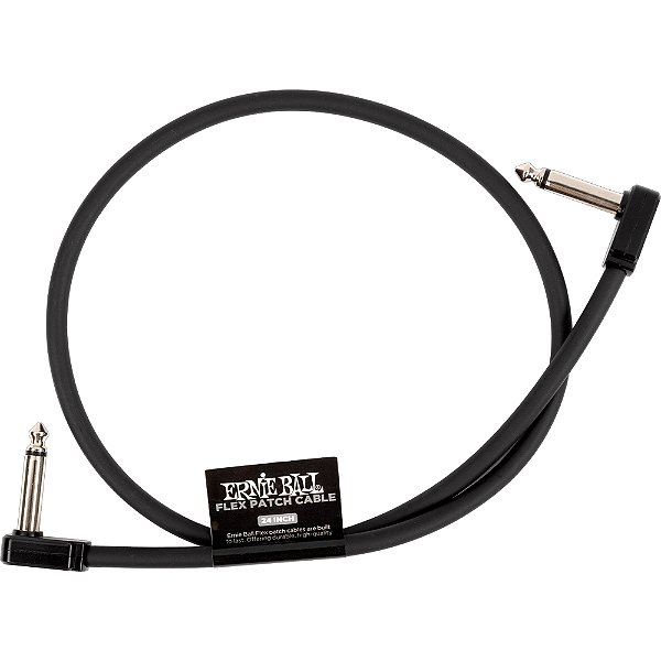 Cabo para Pedal Ernie Ball 6442 Flex Patch 60cm Preto - unidade - P10 x P10 L-L