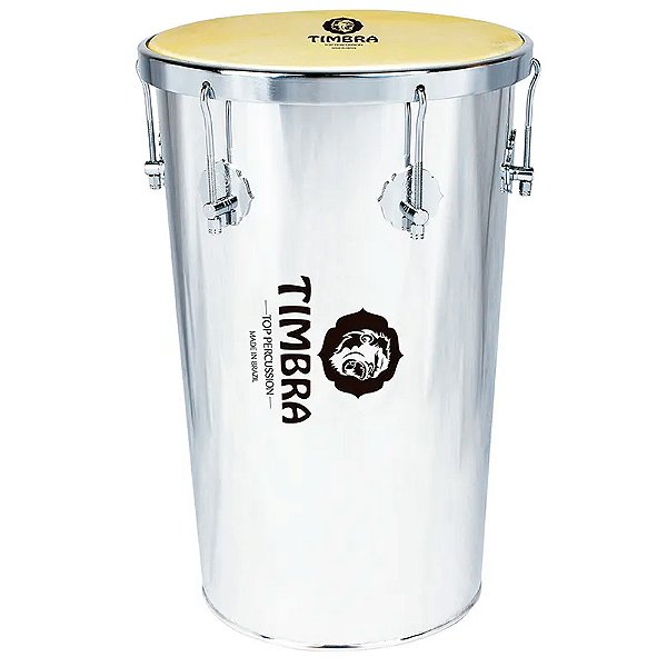 Tantan Reto Timbra 12" x 50cm Alumínio c/ Aro Cromado Pele Animal - 8252