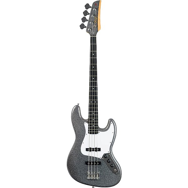 Baixo 4 Cordas Seizi Fun Jazu JB 4 Space Grey Sparkle c/ bag