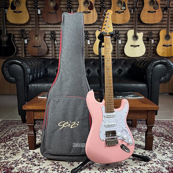 Guitarra Seizi Vintage Budokan Shell Pink Maple c/ Bag