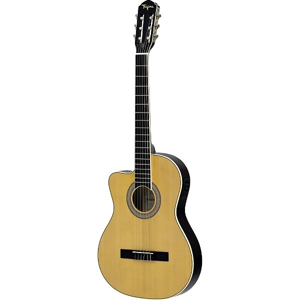Violão Tagima Cartagena EQ Natural Amber Satin Nylon Flat Cutaway Eletroacústico Canhoto