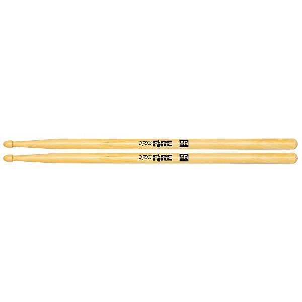 Baqueta Pro Fire Spanking 5B Natural - ponta de madeira - par