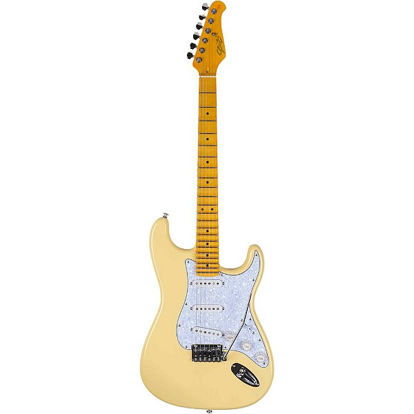 Guitarra Seizi Vintage Shinobi Ozielzinho Rising Sun SSS Cream - c/ Bag