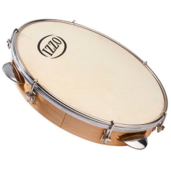 Pandeiro Light 10" Pinho Pele Animal s/ Manopla Izzo 4978