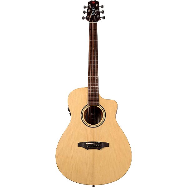 Violão Seizi Supreme Zen Cutaway Mirai Plus Spruce Natural c/ Efeitos e Bag