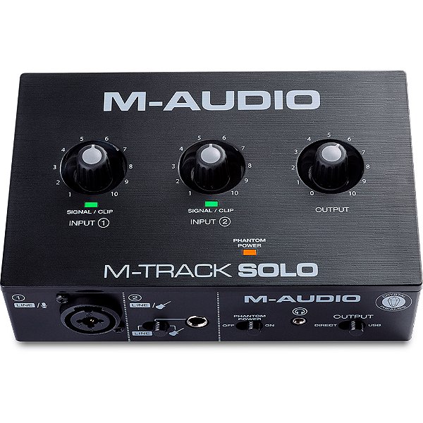 Interface de Audio M-Audio M-Track Solo - USB - 2 Canais