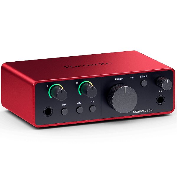 Interface de Audio Focusrite Scarlett Solo 4a Geração - USB - 2 Canais