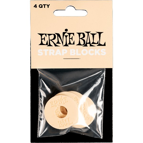 Trava para Correia Ernie Ball 5624 Strap Blocks Cream - 4 unidades