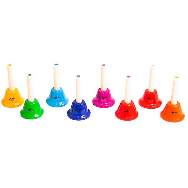 Sinos de Mão Coloridos Kidzzo - Kit com 8 - 17681