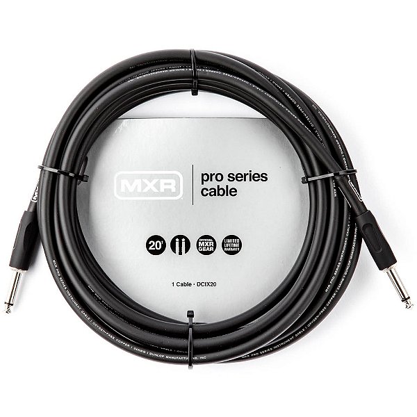 Cabo para Instrumento MXR 6,0m Pro Series DCIX20 - P10-P10 - Reto-Reto - Preto