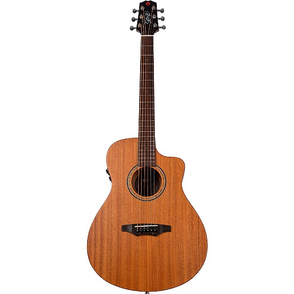 Violão Seizi Supreme Zen Cutaway Mirai Plus Mahogany Satin c/ Efeitos e Bag