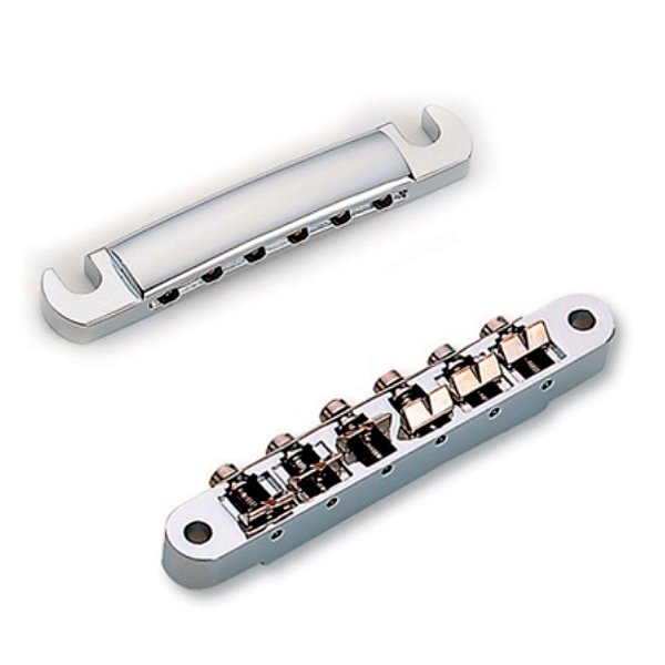 Ponte p/ Guitarra Les Paul Tune-O-Matic Cromada Dolphin 1389 - Stopbar / Tailpiece