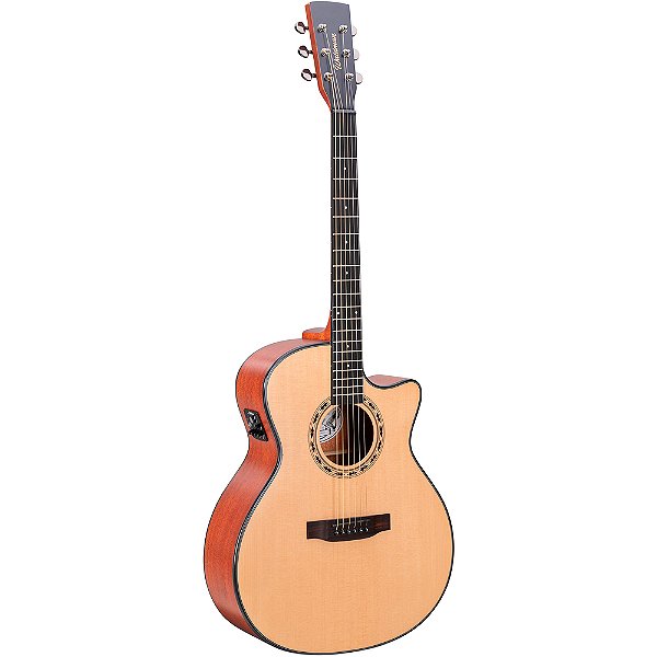 Violão Waldman GCEX-1141 N Grand Auditorium Cutaway Solid Spruce Natural - c/ Bag
