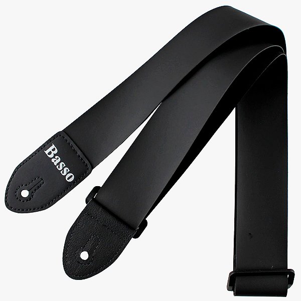 Correia Basso NY 01 Couro Sintético Preto 5cm p/ Guitarra e Baixo