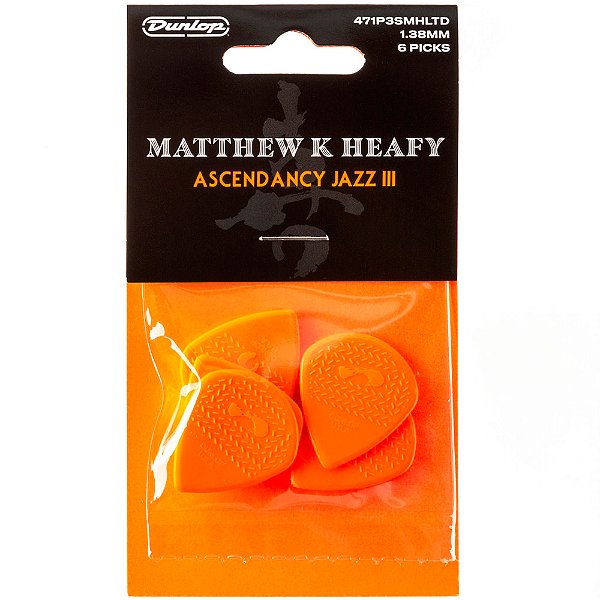 Palheta Dunlop 471P3SMHLTD Matt Heafy Ascendancy Jazz III - 6 unidades