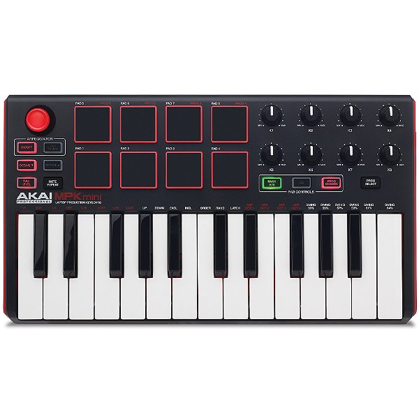 Teclado Controlador Akai MKP Mini MK3 - 25 teclas - 8 pads - MIDI - USB