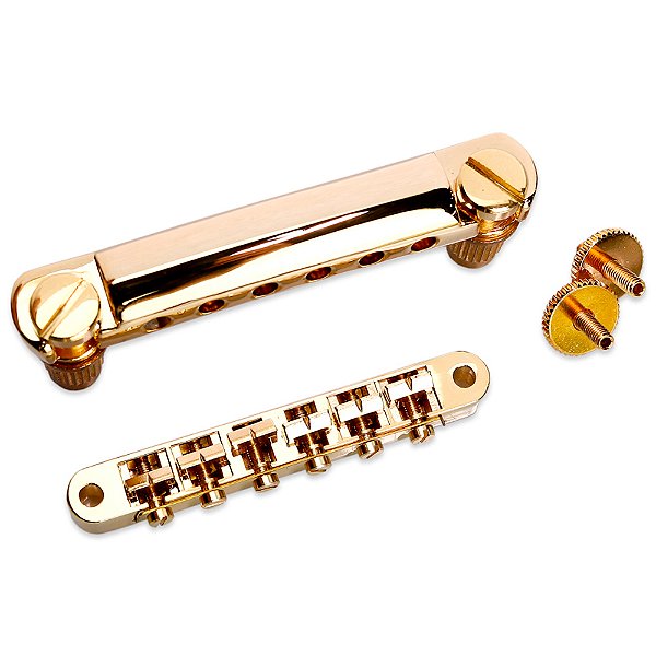 Ponte p/ Guitarra Les Paul Tune-O-Matic Dourada Spirit 35BRD-GD/LTZC - Stopbar / Tailpiece