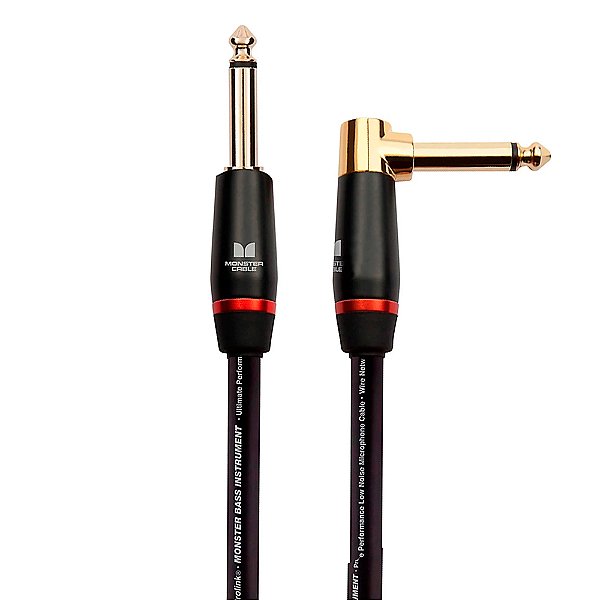 Cabo para Instrumento Monster Bass Prolink 12ft 3,6m - P10-P10 - Reto-L - Monster Cable