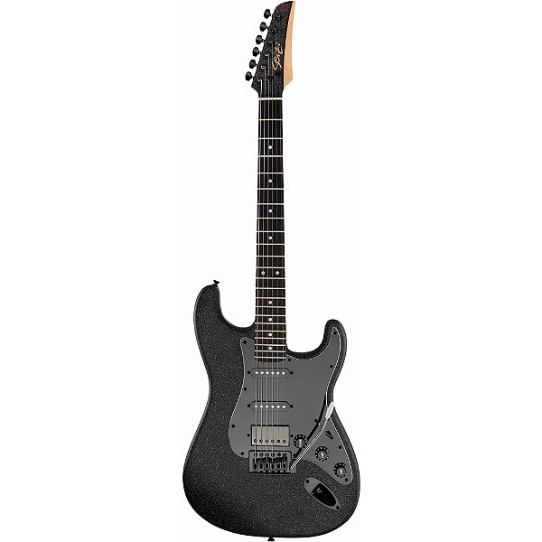 Guitarra Seizi Fun Katana Musashi HSS All Black Sparkle Satin PH c/ Bag