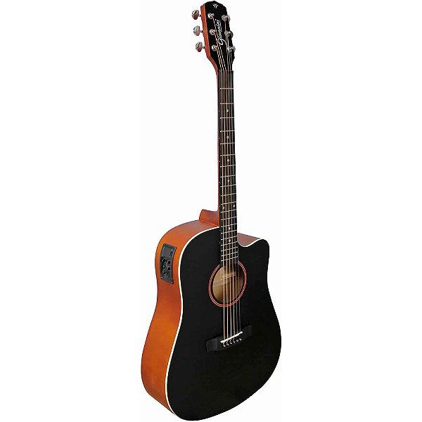 Violão Giannini Performance GDC-1 CEQ Color Top Black Folk Cutaway Eletroacústico - CTBK