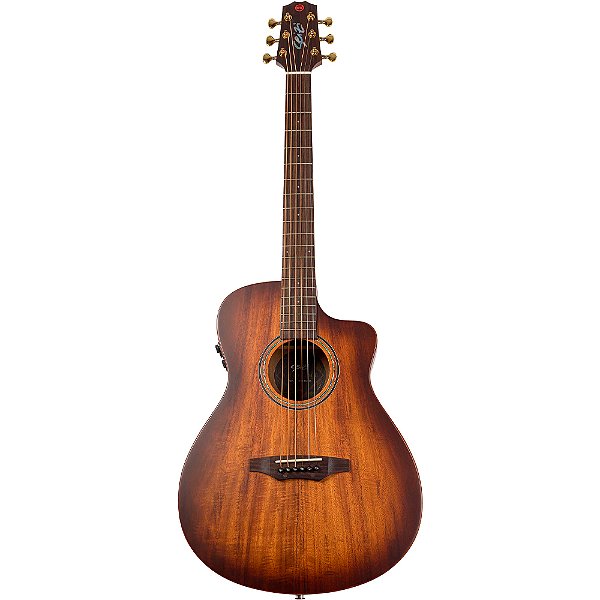 Violão Seizi Supreme Zen Cutaway Mirai Plus Koa Burst c/ Efeitos e Bag - Tampo Sólido