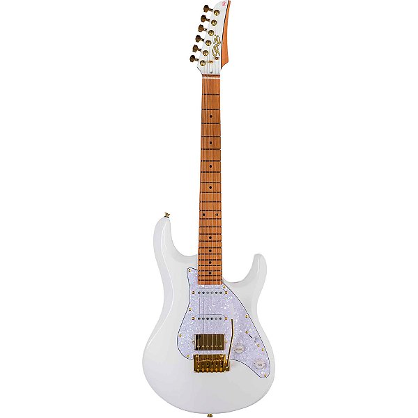 Guitarra Seizi Katana Ghost Pearl White Roasted Maple c/ Bag